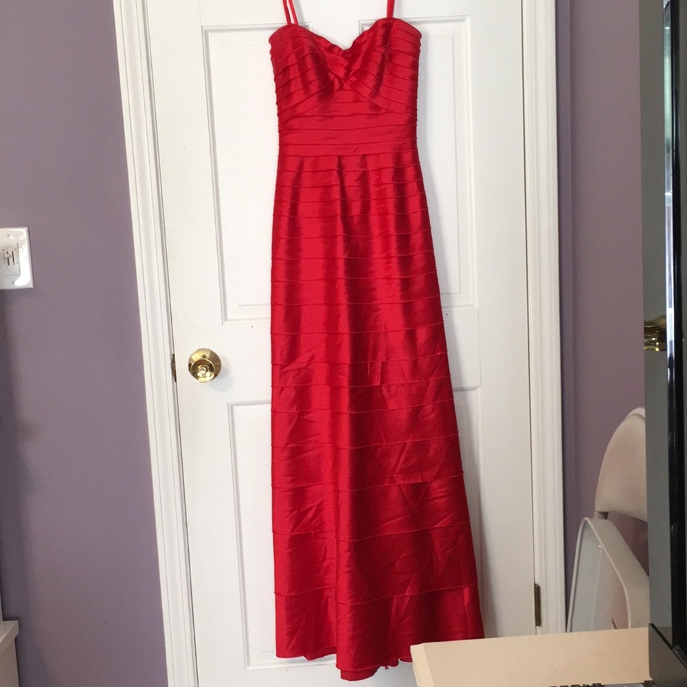 BCBG Maxzaria Sexy Red Silk Gown